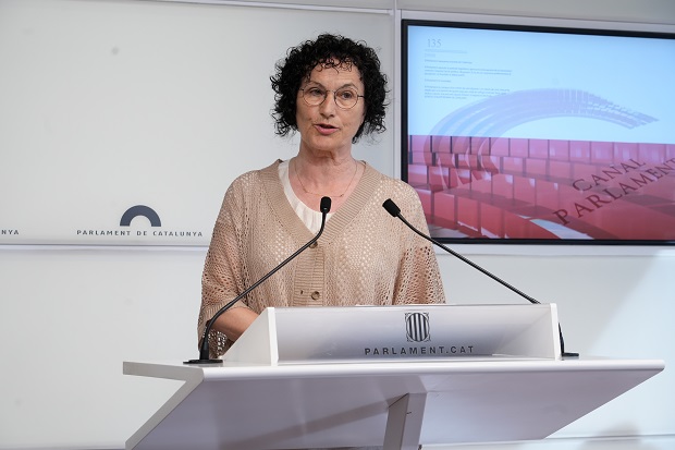 La Presidenta en funcions del CoNCA, Margarida Troguet, presentant l'informe anual / Eli Don