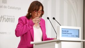 Sílvia Paneque en roda de premsa / Bernat Vilaró