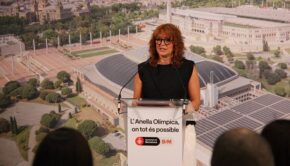 La tinent alcalde, Laia Bonet, a la presentació del nou projecte de l'Anella Olímpica / Matilda Rodríguez