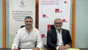 El director general de Gremi, Roger Pallarols i el director de la SGAE a Catalunya i Balears, Luís Gòmez / SGAE