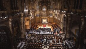 Basílica de Sta. Maria de Montserrat durant la clausura del Mil·lenari / Abadia de Montserrat