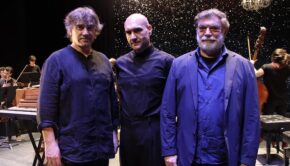 Jordi Domènech, Xavier Sabata i Xavier Albertí a l'Atlàntida / Laura Busquets